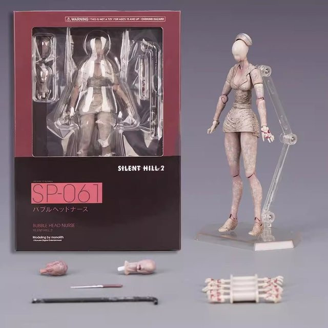 Bandai Silent Hill Actionfiguren Sammlerstücke Rote Pyramide und Bubble Head Nurse als artikulierte Desktop-Display-Modelle - Bild 1