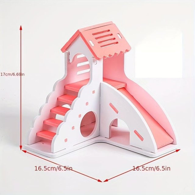 SZ-Damai Rutsche Loft Hamsternest Schlafhaus, 1-teiliges Set, rosa - Bild 1