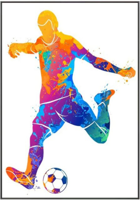 TPFLiving Luxus Poster Leinwand Abstract Illustration Multicolor B: 30 cm, H: 40 cm - Bild 1