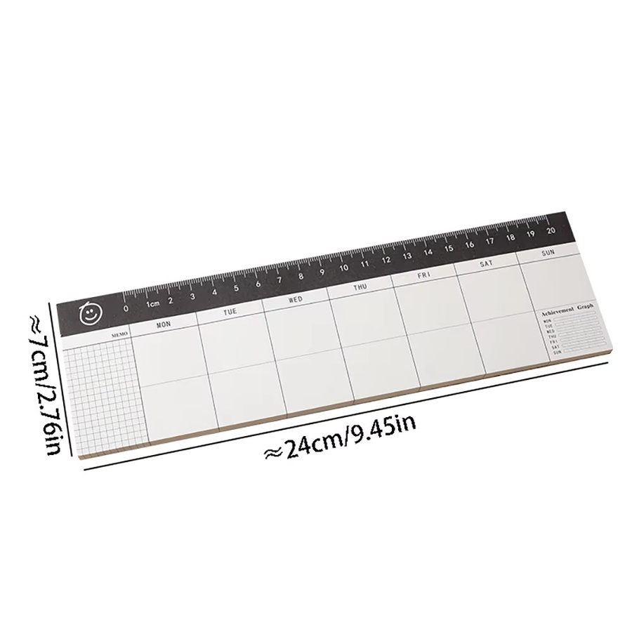 Bview Art Weekly Efficiency Planner & Daily Organizer mit Habit Tracker als hochklappbarer Notizblock in Weiß - Bild 3
