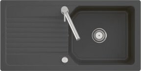 Villeroy & Boch Spüle Linara 60 Spülbecken aus Keramik in Grau mit CeramicPlus Beschichtung - Bild 1