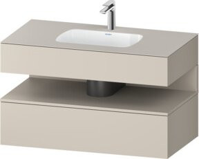 Duravit Einbauwaschtisch-Möbel-Set Qatego in Tau, B/T/H: 100 x 55 x 60 cm - Bild 1