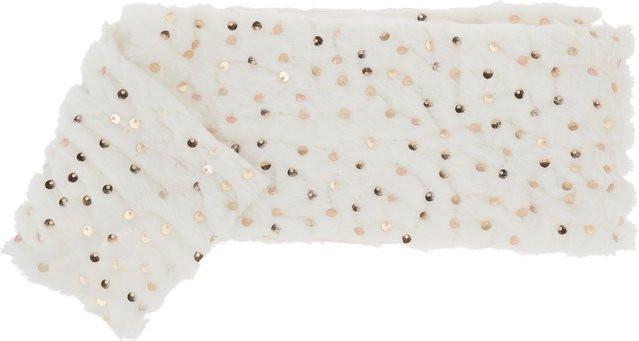 VBS Kunstfellband Pailletten in Creme-Weiß aus Polyester - Bild 1