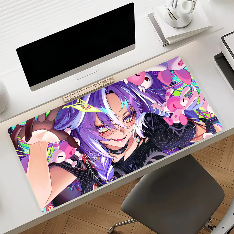 M-Michi Mochievee Vtuber Mauspad in Multicolour, rutschfeste Gamer-Computermatte für Schreibtisch und Laptop - Bild 6