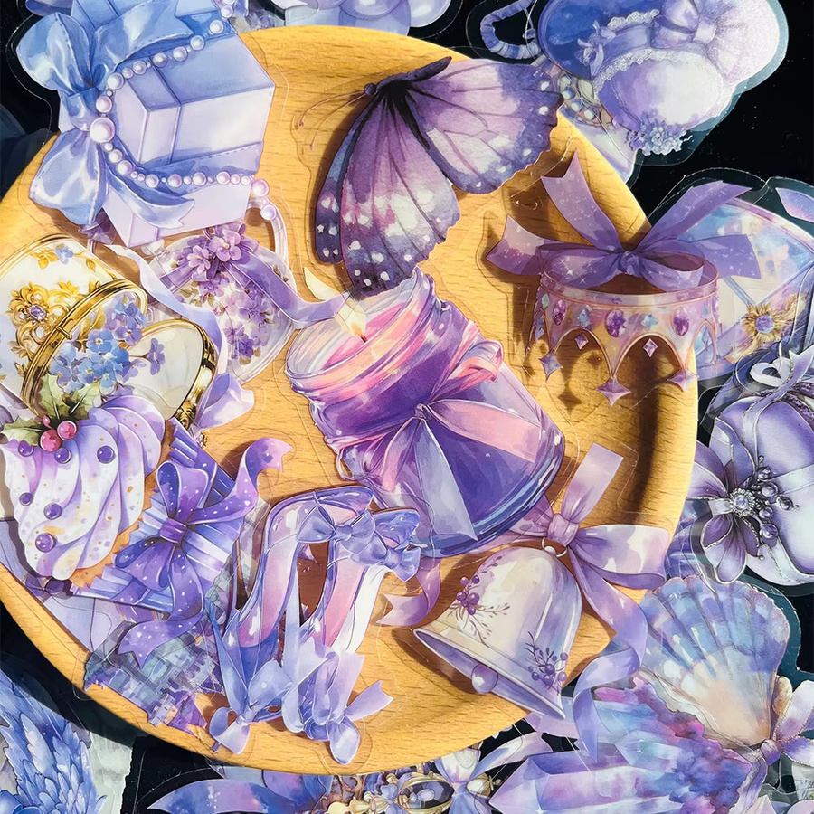 50 Stück Purple Dream Aufkleber für Laptops, Gepäck und DIY-Gestaltungen in Lila - Bild 3