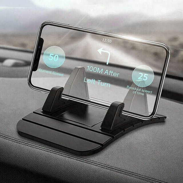 Anti-Rutsch Silikon Dashboard Matte für Auto als Handy und GPS Halterung in Schwarz - Bild 1