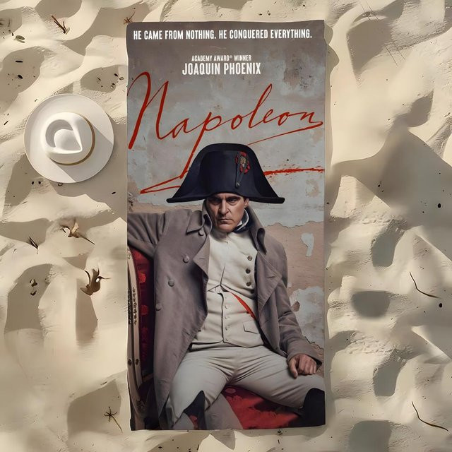 JMG Household Supplies Strandhandtuch Napoleon Bonaparte aus Mikrofaser, schnelltrocknend und sandfrei, Multicolor, B/H: 60 x 35 cm - Bild 1