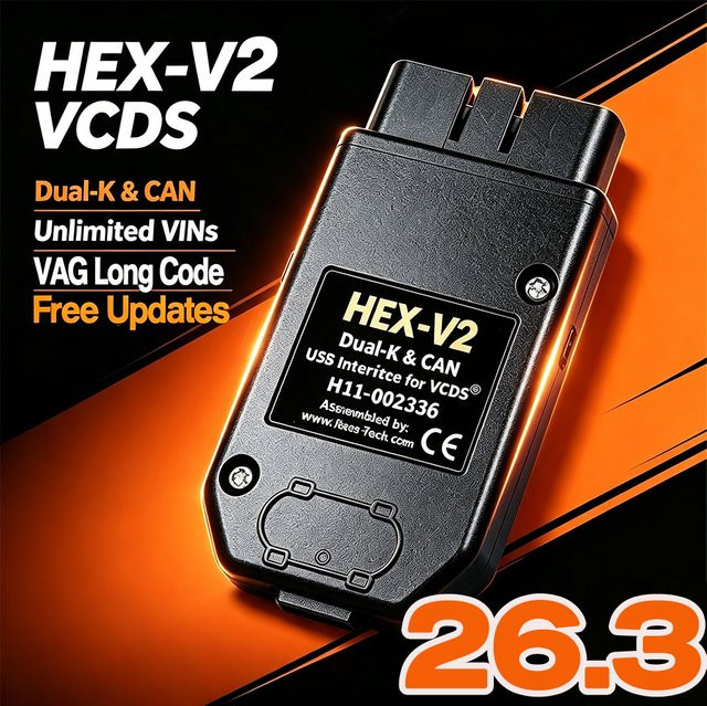 VIIPLUS Real V2 Hardware-USB-Schnittstelle für VAG Diagnose und Codierung mit STM32F429 in Schwarz - Bild 1