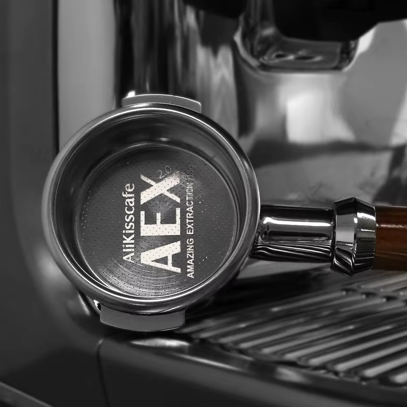 ALIKISSCAFE Kaffee Filter Korb 58mm AEX Präzise Puck Bildschirm für Siebträger Espresso Maschine aus Edelstahl in Silber - Bild 3
