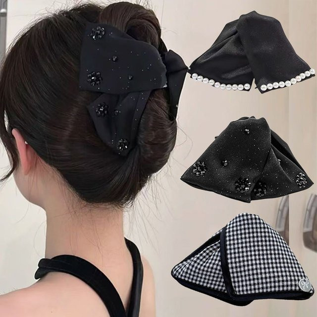 FORWOT Haarspange mit Strass und Perlen, Damen - Bild 1
