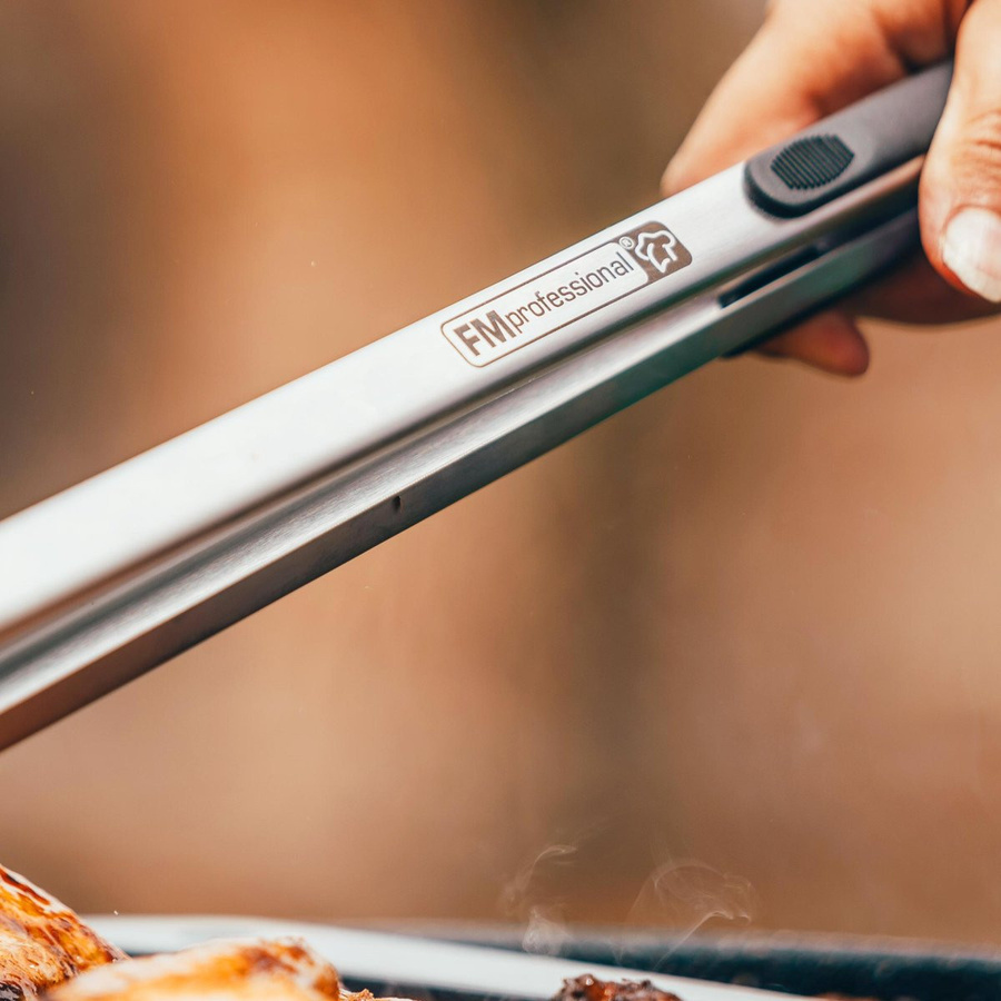 FMprofessional Profi-Grillzange XXL aus Edelstahl in Silber, Länge: 45 cm - Bild 2