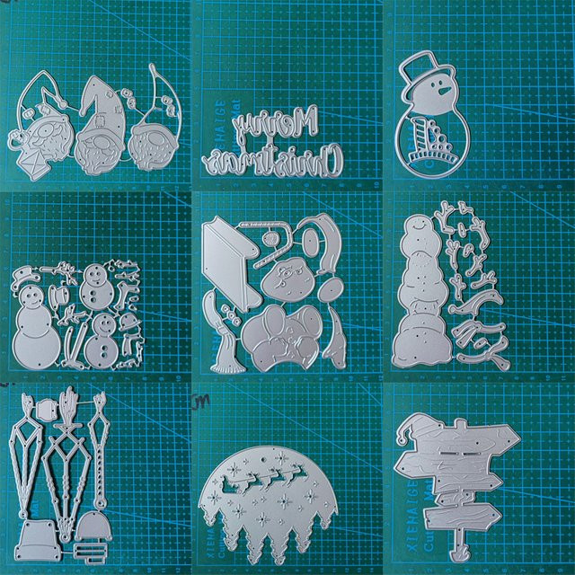 Weihnachten Metallschneidwerkzeug Form für Scrapbooking und Bastelarbeiten Silber - Bild 1