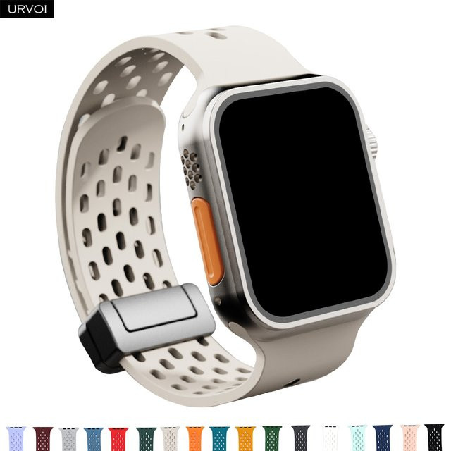 URVOI Uhrenarmband Silikon, Edelstahl, Unisex - Bild 1