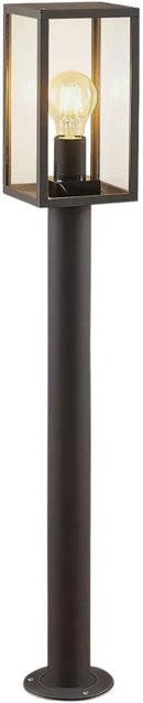 Lindby Außenleuchte Filimon Modern Schwarz aus Aluminium, 1-flammig E27, IP44 - Bild 1