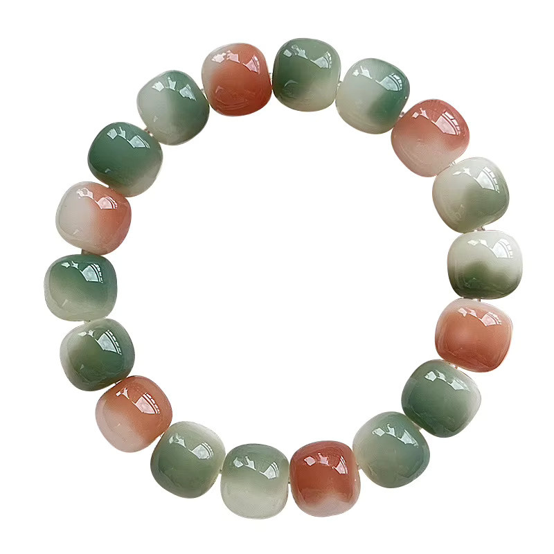 Armband weiße Jade, Bodhi Wurzel, Unisex - Bild 4
