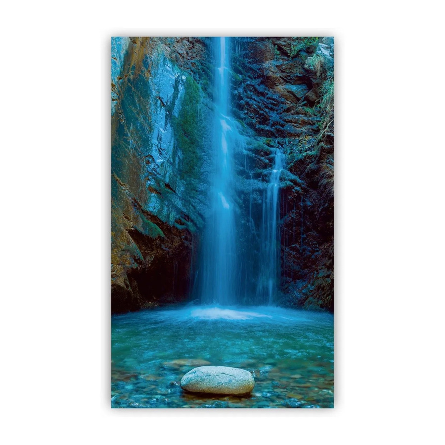 Walllux Duschrückwand Wasserfall aus Alu-Verbund in Blau, B/H: 125 x 210 cm, Stärke: 3 mm - Bild 2
