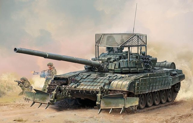 Trumpeter Russischer T-72B1 Kampfpanzer, Plastikmodellbausatz, 1/35 Maßstab - Bild 1
