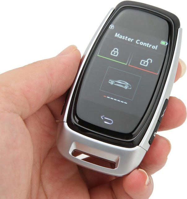 KaiSai Auto Smart LCD Schlüssel mit Touchscreen und Bluetooth 5.0 Verbindung für schlüssellosen Zugang und Ein-Knopf-Start in Silber - Bild 1
