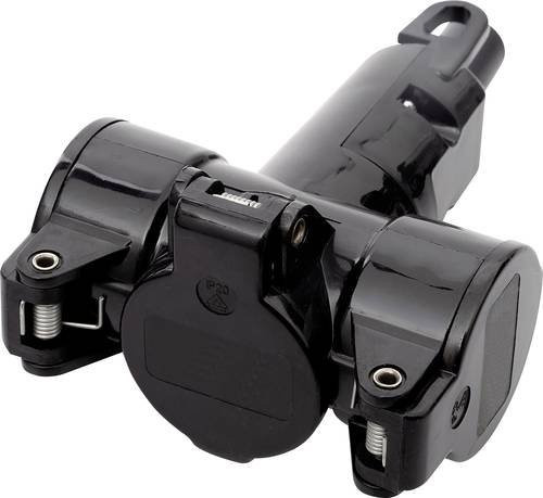 N & L 10190 3fach-Kupplung aus Thermoplast in Schwarz 230V IP20 - Bild 1