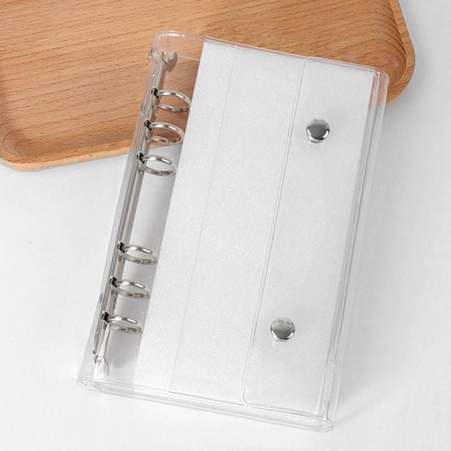 Transparenter 6-Ring-Einband aus PVC für A6 Notizbücher und Planer - Bild 1