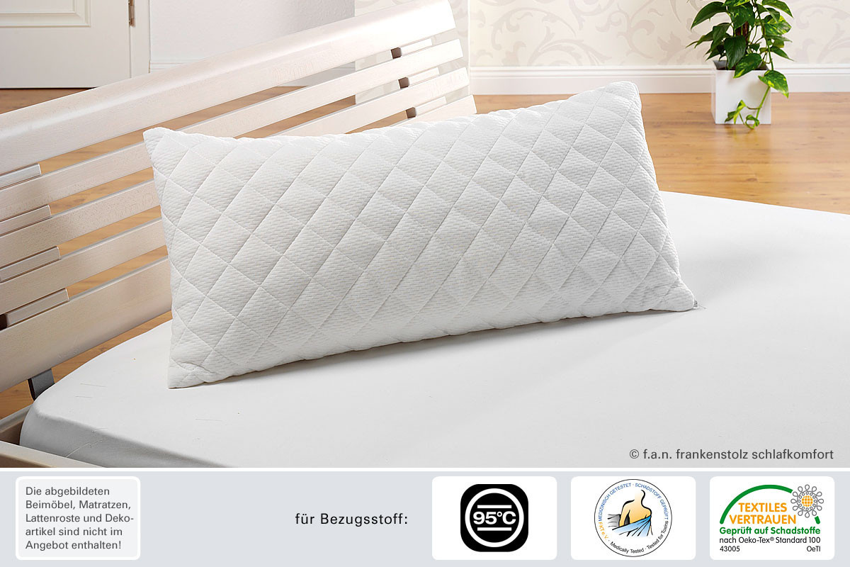 f.a.n. Frankenstolz Komfort-Stützkissen Latex Soft in Weiß, B/T/H: 80 x 40 x 0 cm - Bild 1