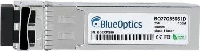 BlueOptics SFP28 Transceiver AFBR-734SMZ kompatibel mit Broadcom BO27Q856S1D, 25GBASE-SR, LC-Duplex, Multimode Fiber, 850nm, 100M, DDM, Farbe: Silber - Bild 1