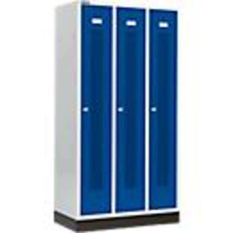 Schäfer Shop Select Kleiderspind mit 3 Abteilen und Zylinderschloss in Enzianblau - Bild 2