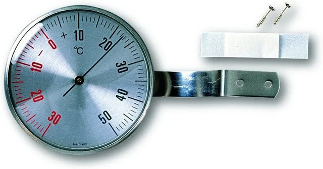 TFA Fenster-Thermometer aus Edelstahl in Silber - Bild 1