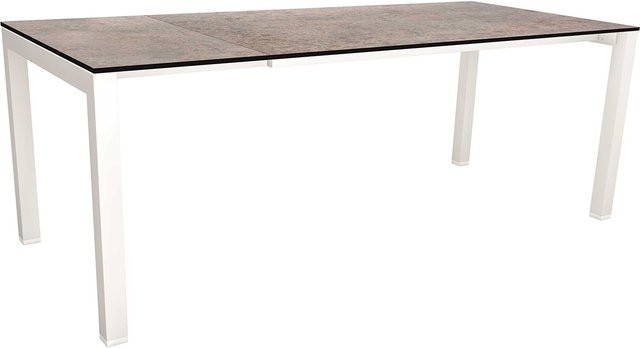 Stern Ausziehtisch Silverstar Smoky aus Aluminium in Weiß, B/T: 160/210 x 90 cm - Bild 1