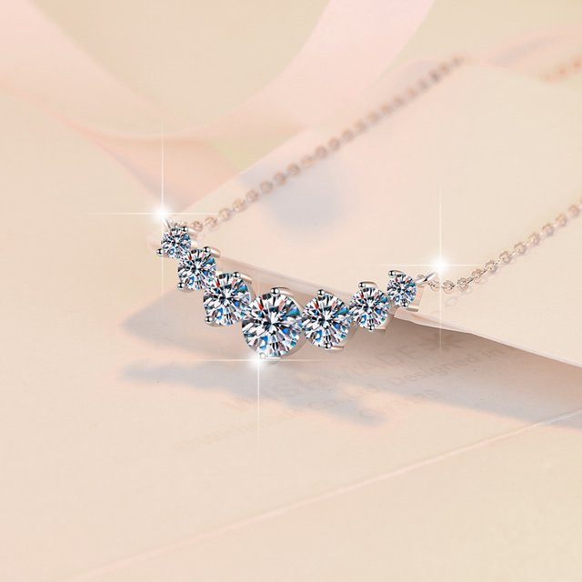 SAY Halskette 925 Silber, Moissanit, Damen - Bild 1