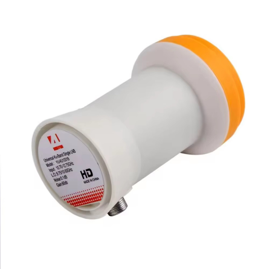Universal Single LNB für Full HD-Satelliten-TV-Receiver, KU-Band L9,75/10,6 GHz, 1 Ausgang, wasserdicht, Farbe: Weiß - Bild 1