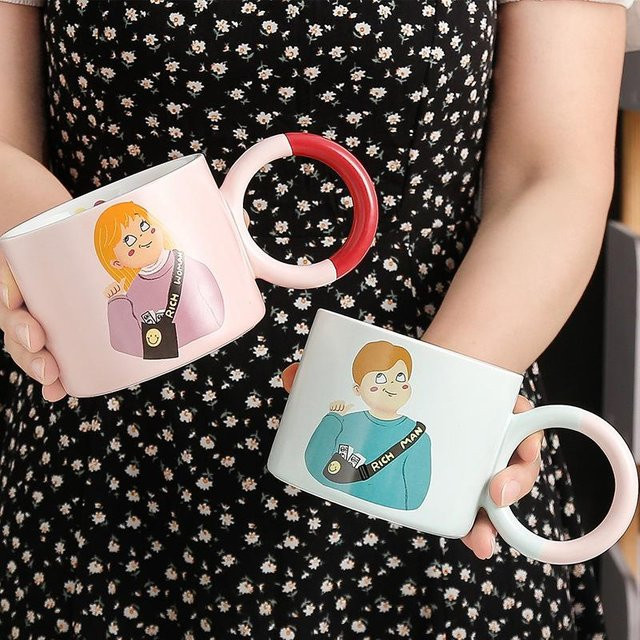 Cartoon Keramiktasse Yiran Furniture in Weiß mit 350 ml Volumen - Bild 1