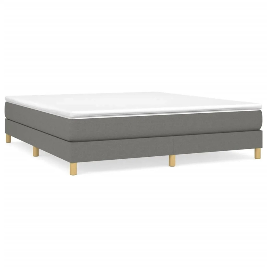 vidaXL Boxspringbett in Grau aus Stoff, B/T/H: 160 x 200 x 203 cm - Bild 2