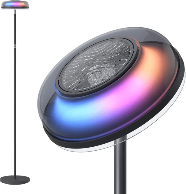 Govee Uplighter Stehlampe in Schwarz mit RGBW-Multicolor-Effekten und Fernbedienung - Bild 1
