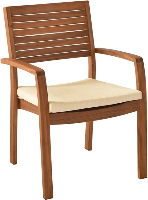 Merxx Sitzkissen Batavia für Stapelsessel in Beige, B/T/H: 51 x 51 x 5 cm - Bild 2