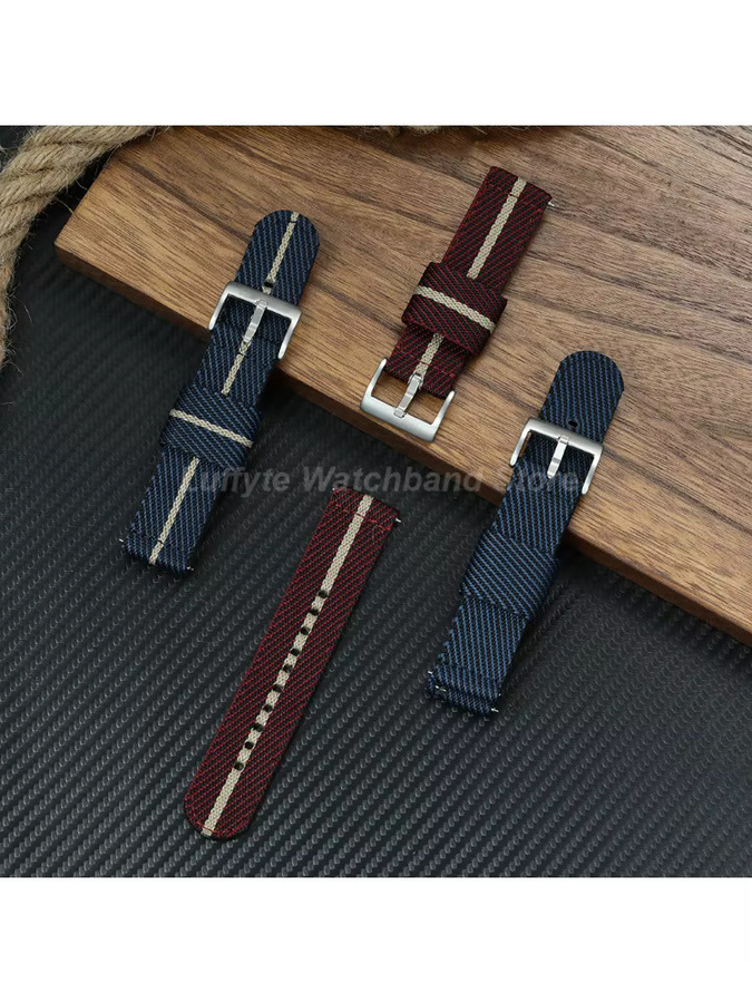 luffyte Uhrenarmband Nylon, Textil/NATO, Herren, 20mm 22mm - Bild 3