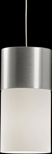 Holtkötter Aura P2 LED-Pendelleuchte in Silber mit mattem Aluminium und mattem Opalglas, dimmbar mit dim2warm (1800K - 2900K) - Bild 1
