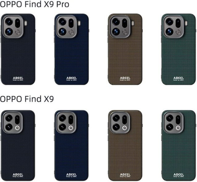 Oppo Wireless Charge Case Texture Business Smooth-Touch Relief mit Legierung Objektiv und stoßfestem Schutz für Find X9 Pro, X8/S Ultra und Reno 14Pro in Schwarz - Bild 1