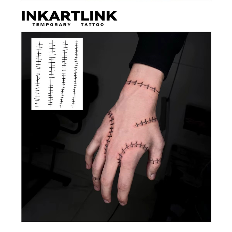 INKARTLINK Temporäres Narben-Tattoo, wasserfester semi-permanenter Aufkleber - Bild 2