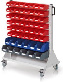 Kappes RasterMobil Rollwagen Gr. 3 Mod. E79 aus Kunststoff in Grau und Multicolour, rollbar und abschließbar, B/T/H: 123 x 100 x 50 cm - Bild 1