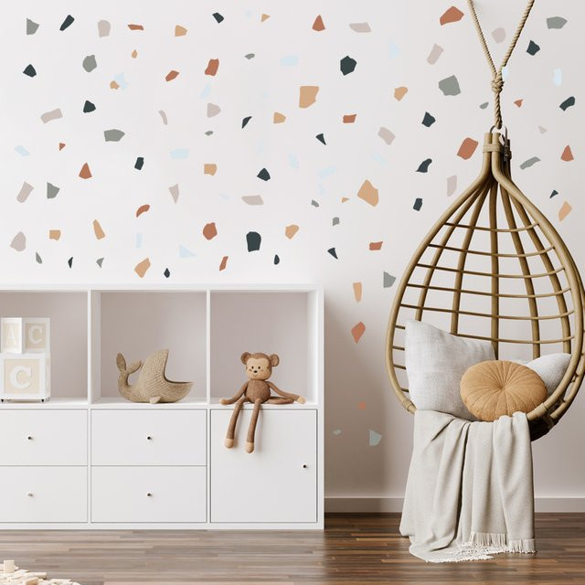 BRUP Selbstklebende Wandaufkleber in Mehrfarbig mit abstraktem Marmor-Design für moderne Dekoration - Bild 1