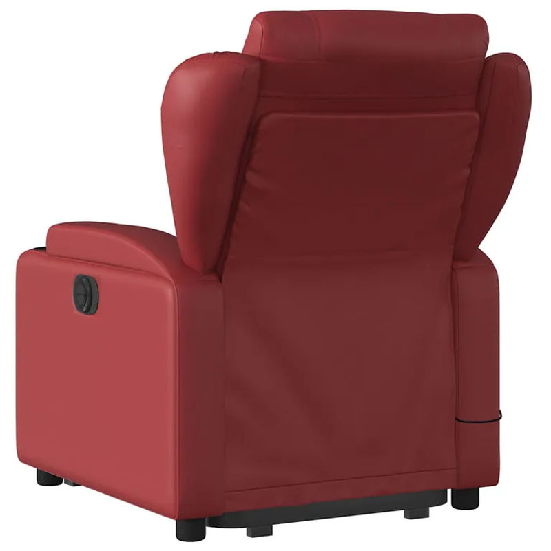 Vidaxl Relaxsessel Aufstehhilfe mit Massagefunktion in Rot aus Kunstleder - Bild 4