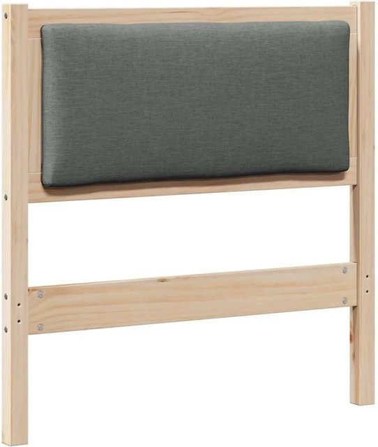 vidaXL Kopfteil aus Massivholz Kiefer in Braun, Modernes Polster-Design für das Schlafzimmer, Breite: 80 cm - Bild 1