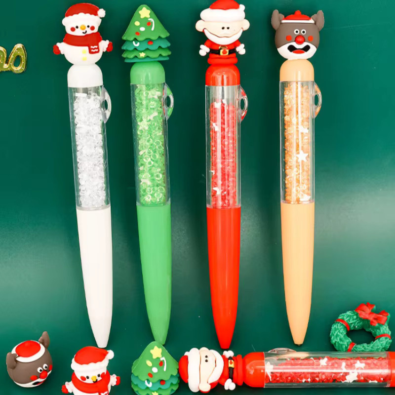 Weihnachts-Gelstift aus Silikon mit schwarzer Tinte in Mehrfarben-Design - Bild 2