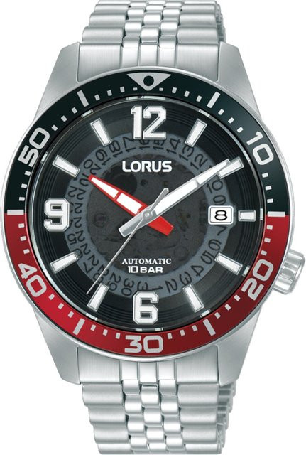 Lorus Armbanduhr Automatik, Edelstahl, 42 mm, Herren, Schwarz, 10 ATM - Bild 1