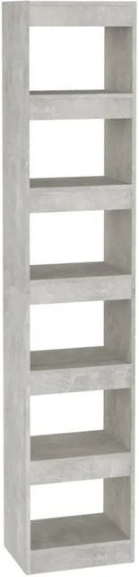 vidaXL Bücherregal und Raumteiler in Betongrau, B/T/H: 40 x 30 x 198 cm - Bild 1
