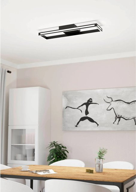 Eglo LED-Deckenleuchte Salvilanas-Z in Schwarz-Weiß, modern und dimmbar, Höhe: 7,5 cm - Bild 1