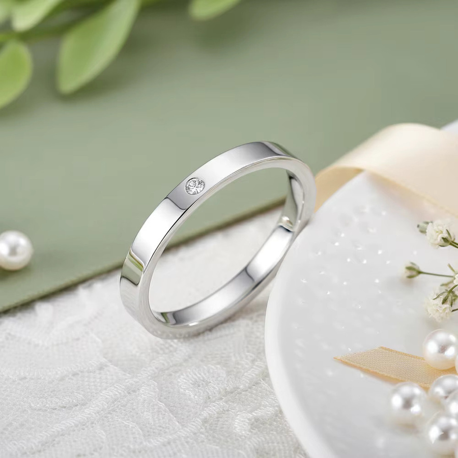 Bandring Edelstahl, Bunter Zirkonia, Unisex - Bild 2