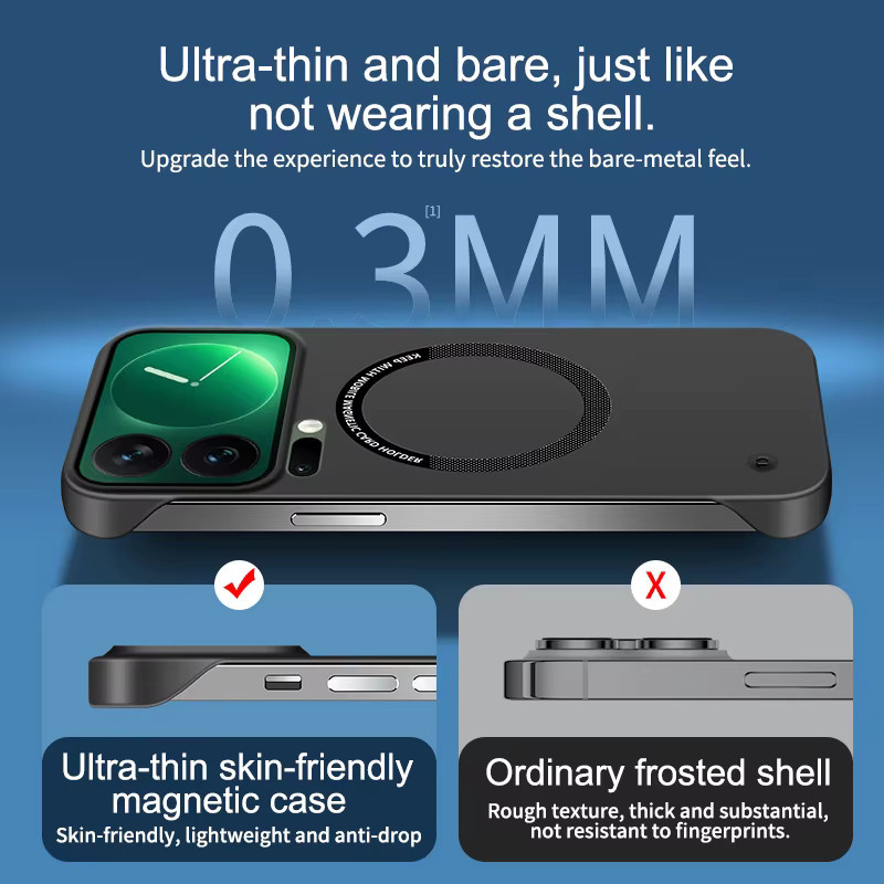 MagSafe Magnetische Schutzhülle für Xiaomi Mi 17 15 14 13 12 Pro Max Ultra, Rahmenlose Matt Abdeckung für kabelloses Laden, Farbe: Weiß - Bild 3