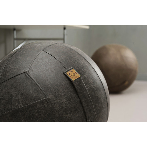 Sitting Ball Sitzball Frankie in Anthrazit mit Lederimitat in Vintage-Optik, Durchmesser: 65 cm - Bild 2